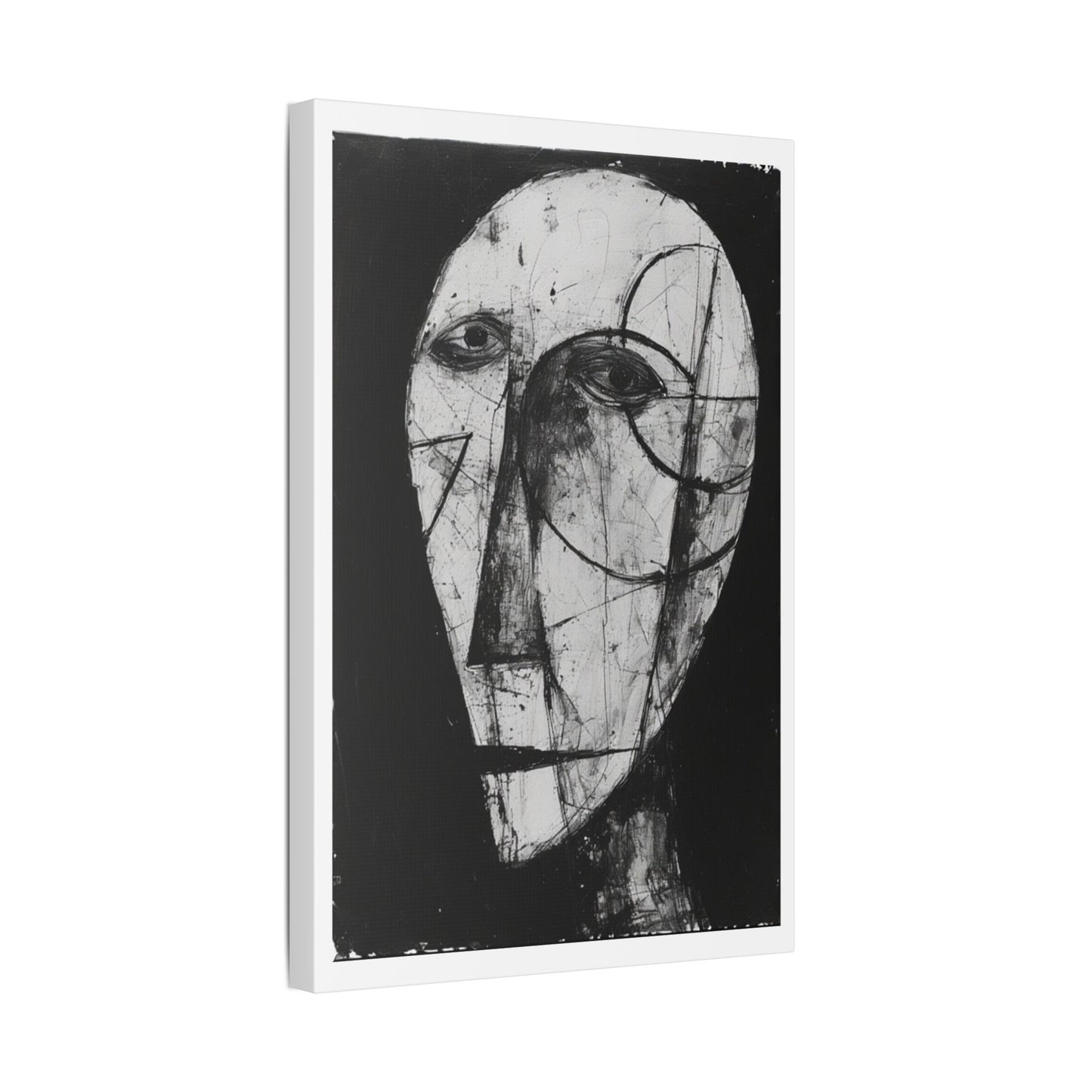 Brutalist Portrait Art 'Designed by AI' Canvas Art Print
