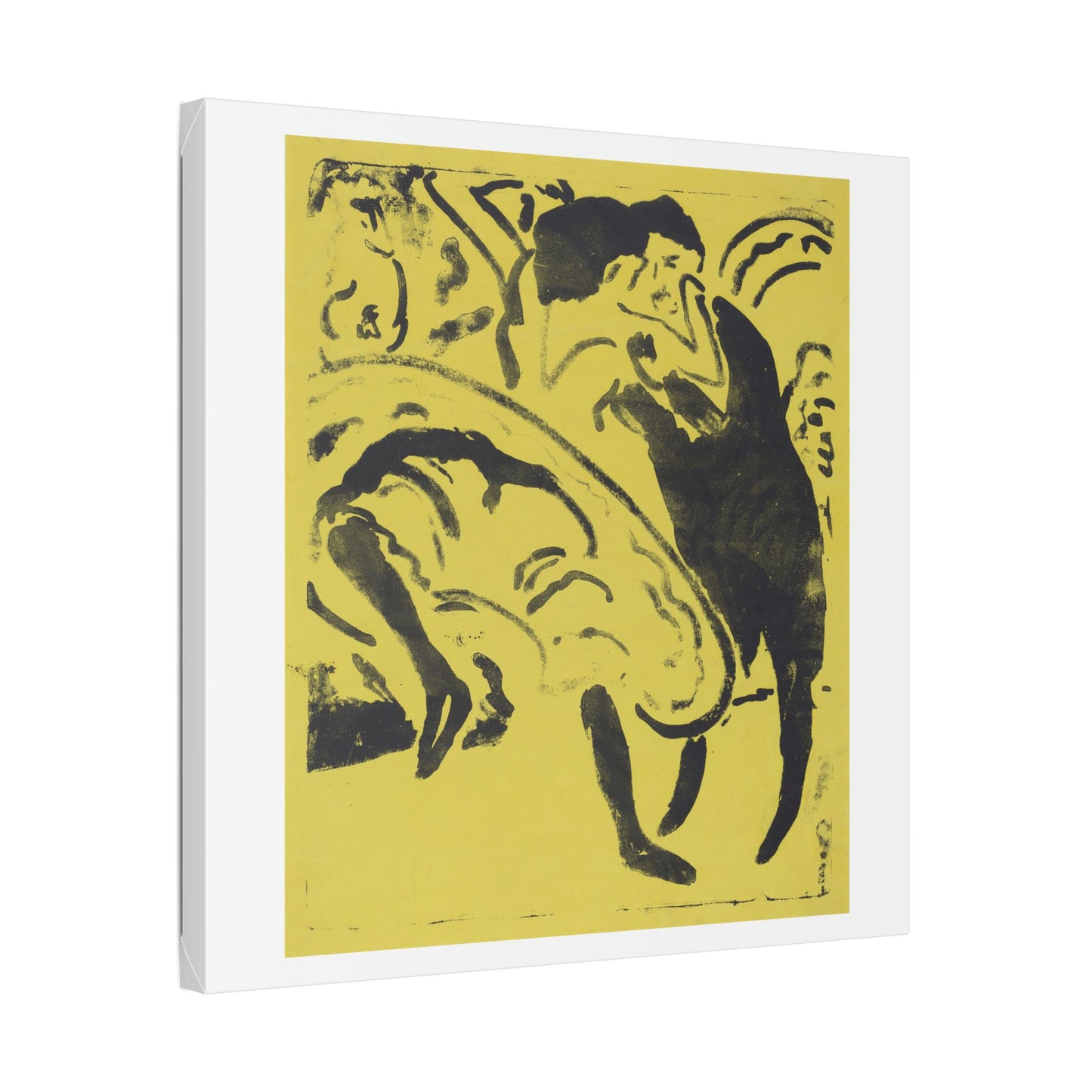 Dancing Couple (1909) by Ernst Ludwig Kirchner, from the Original, Canvas Art Print