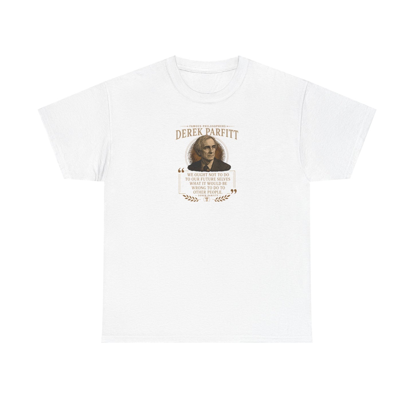 Derek Parfitt on Ethics and 'Temporal Neutrality' to Future Generations, Philosophy Tribute T-Shirt
