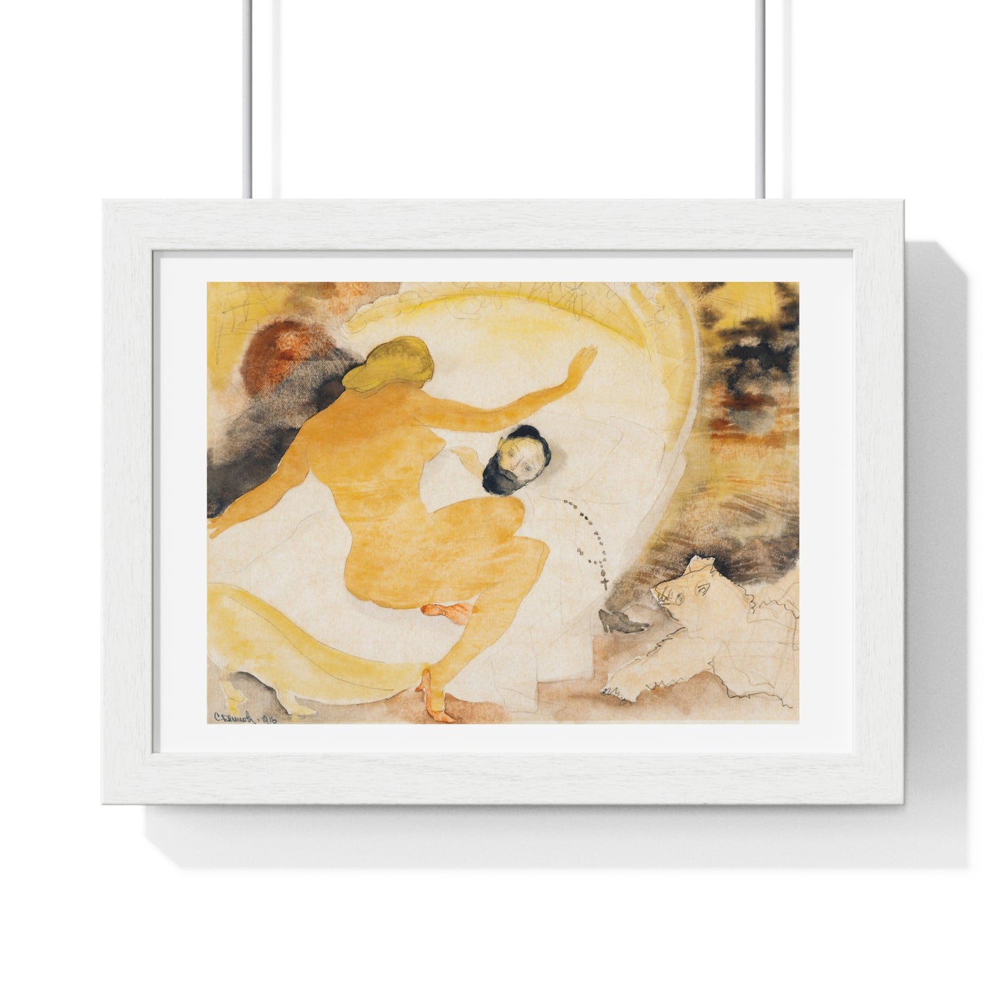 Nana and Count Muffat (1916) by Charles Demuth, from the Original, Framed Print