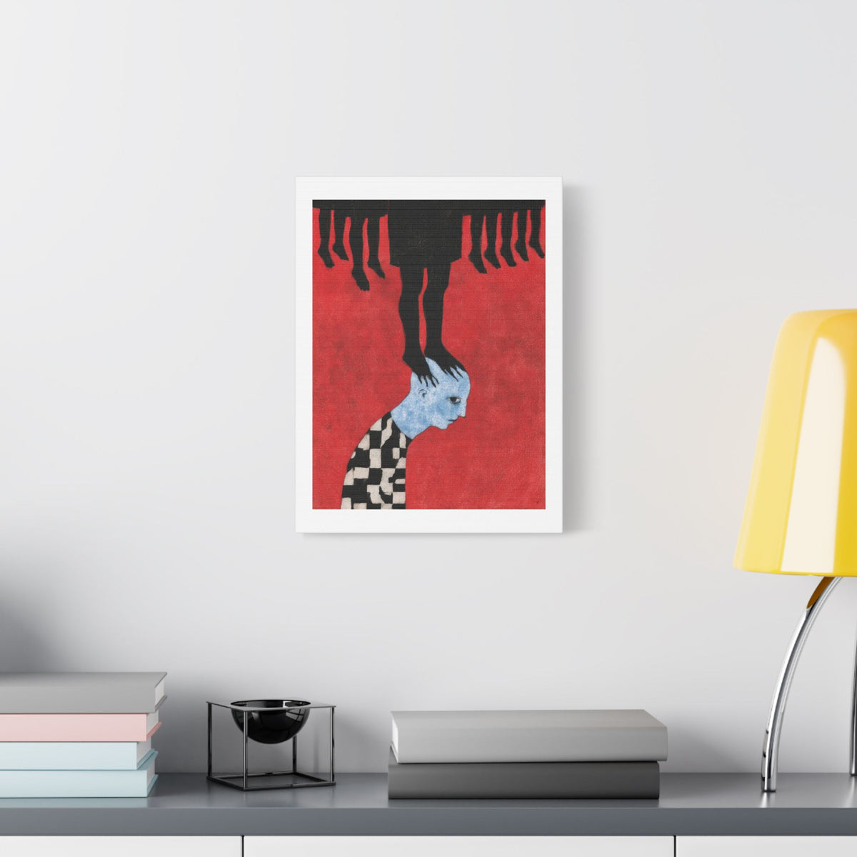 Feet, Neo-Surrealism, Art Print on Satin Canvas, Stretched