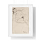 Vintage Nude Illustration 'Liggende Naakte Vrouw' (1923) by Reijer Stolk, from the Original, Framed Print