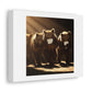 Bears Hiding a Secret Message Photorealism Art Print ' Designed by AI on Satin Canvas