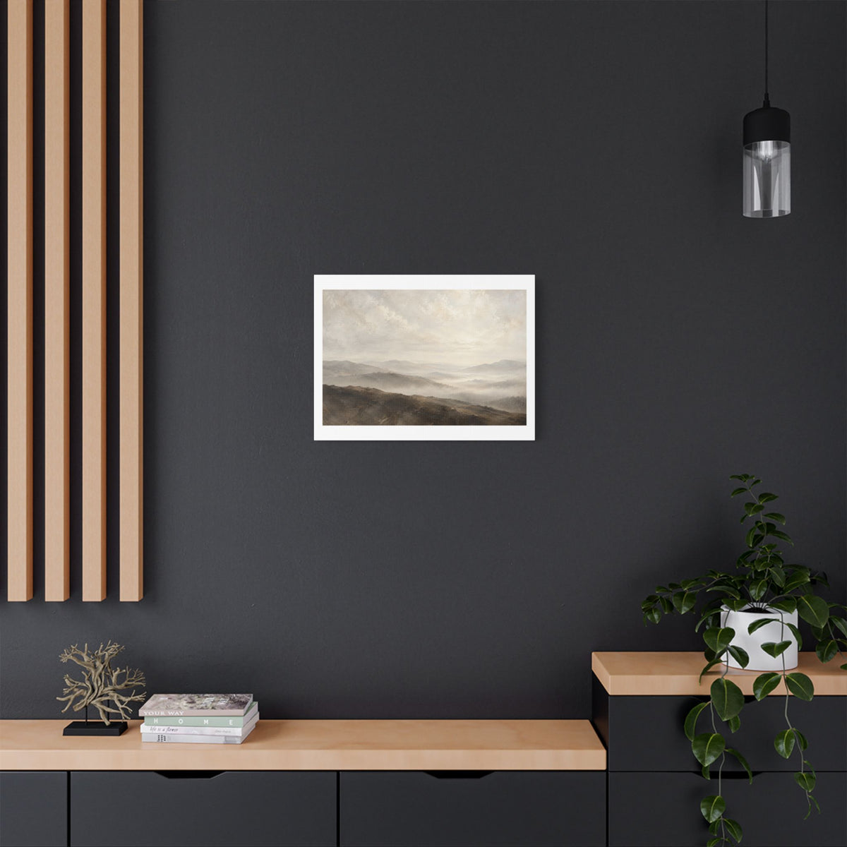 Veil of the Hills, Large Decor Art Print on Canvas