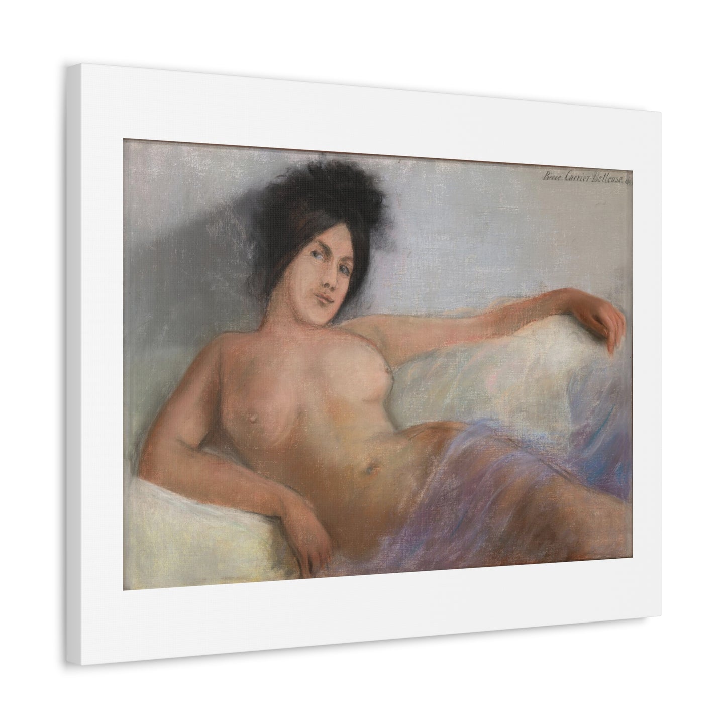 Reclining Model (1899) by Pierre Carrierbelleuse, from the Original, Art Print on Canvas