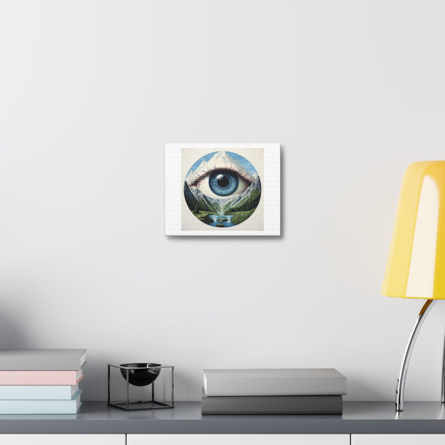 Human Eye is the Window to the World, Abstract Art III 'Designed by AI' Print on Canvas