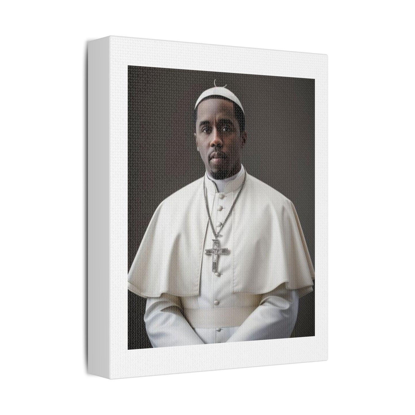 Pope Diddy 'Designed by AI' Art Print on Canvas