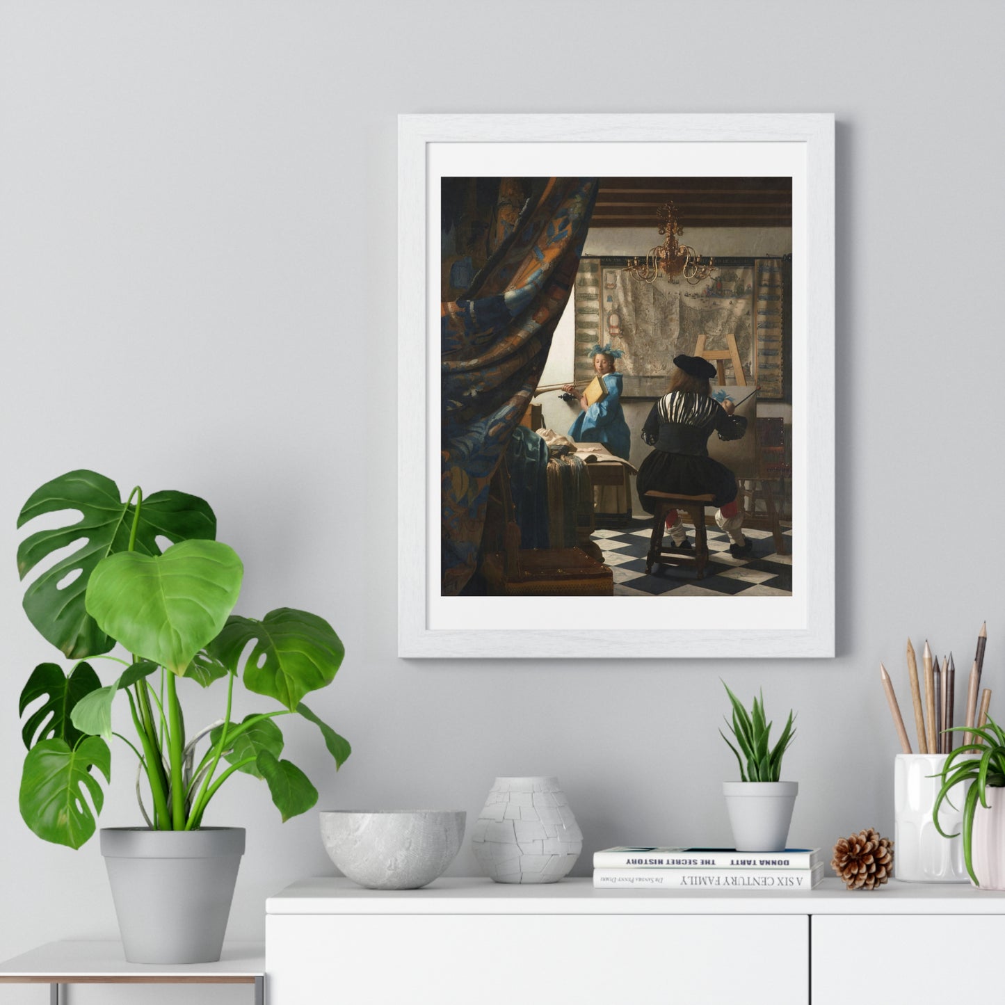 The Allegory of Painting (1666 –1668) by Johannes Vermeer, from the Original, Framed Art Print