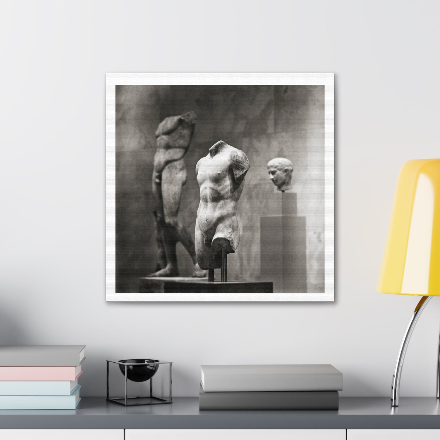 Marble Torso of a Youth (circa AD 118–161) Photographic Art Print, from the Original on Canvas