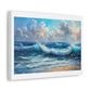 Chinese Style Painting of the Sea, Nature, Ocean 'Designed by AI' Art Print on Canvas