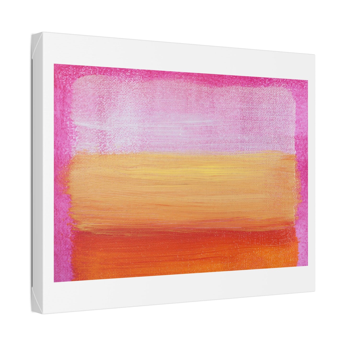 Pink Abstract Palette Knife Painting, Canvas Art Print