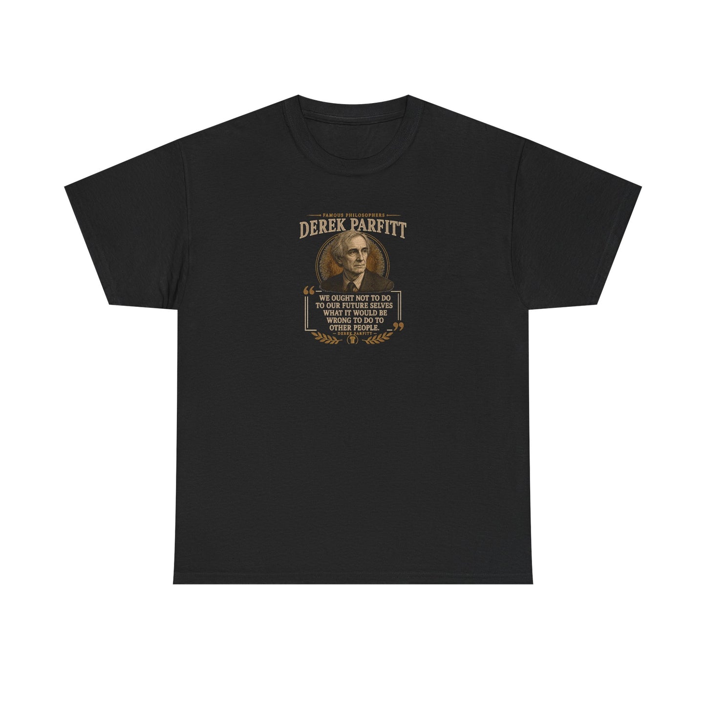 Derek Parfitt on Ethics and 'Temporal Neutrality' to Future Generations, Philosophy Tribute T-Shirt