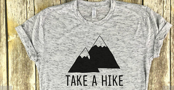 'Take a Hike' Hiking Mountain Print T-Shirt