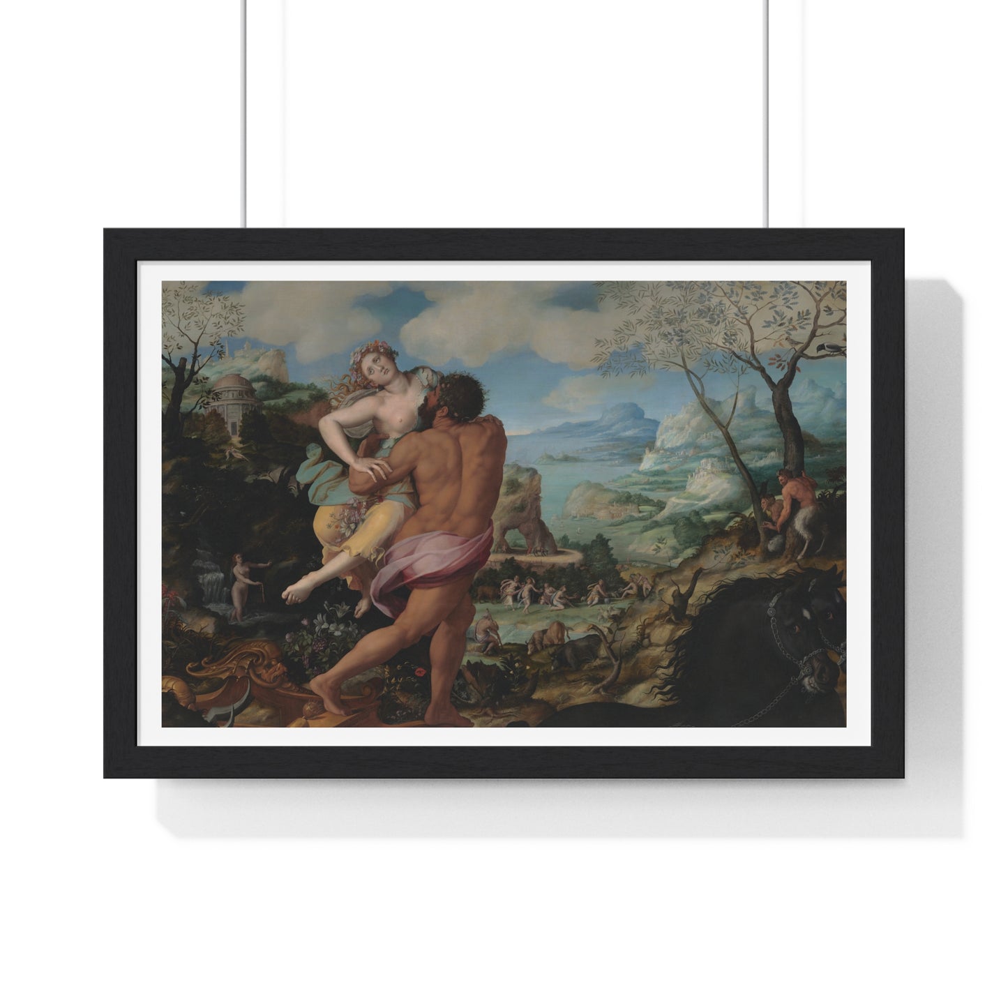 The Abduction of Proserpine (1570) by Alessandro Allori, from the Original, Framed Art Print