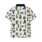 Printed Cactus Design Casual Sports Polo Shirt