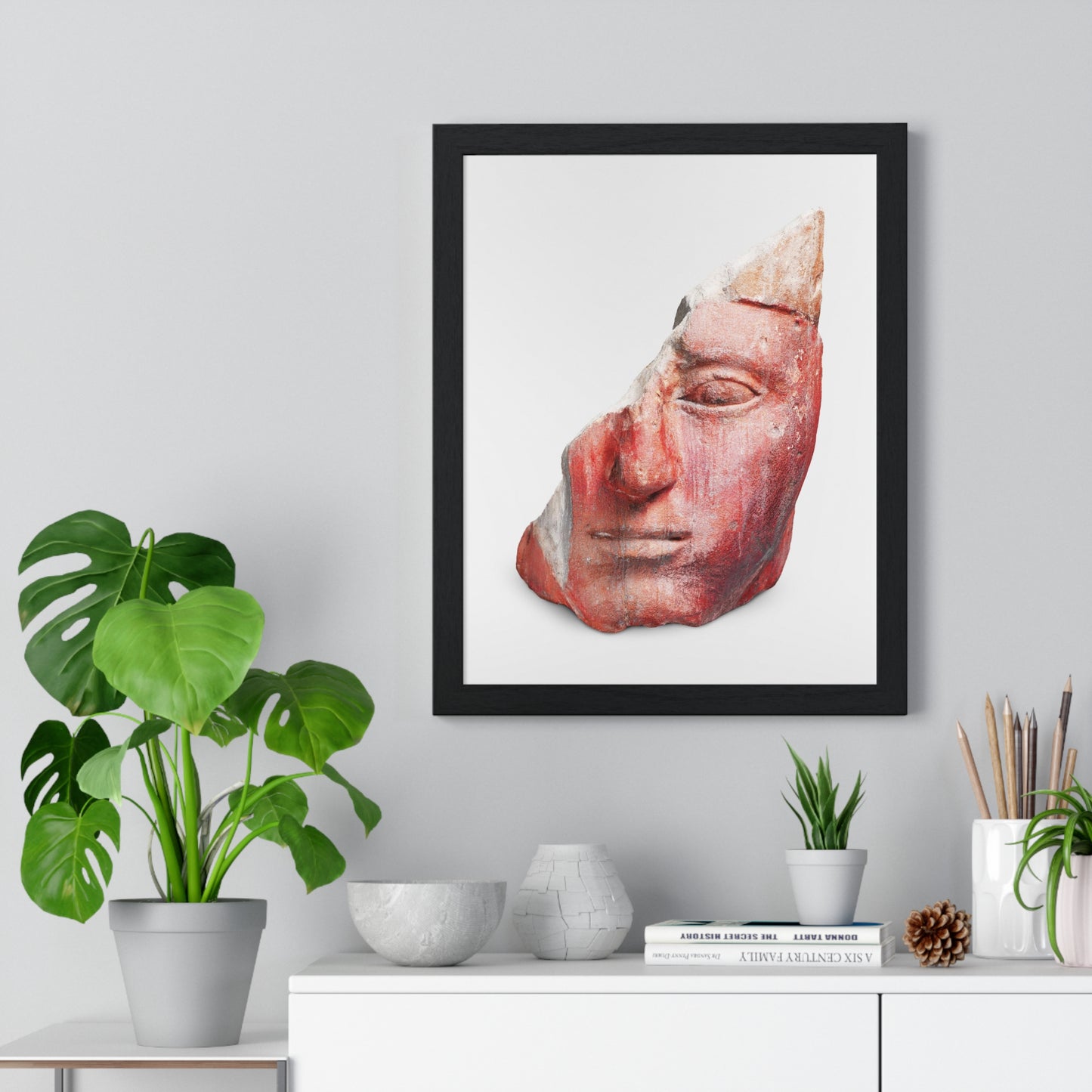 Head from a Statue of King Amenhotep I (1525–1504 BC) Framed Art Print