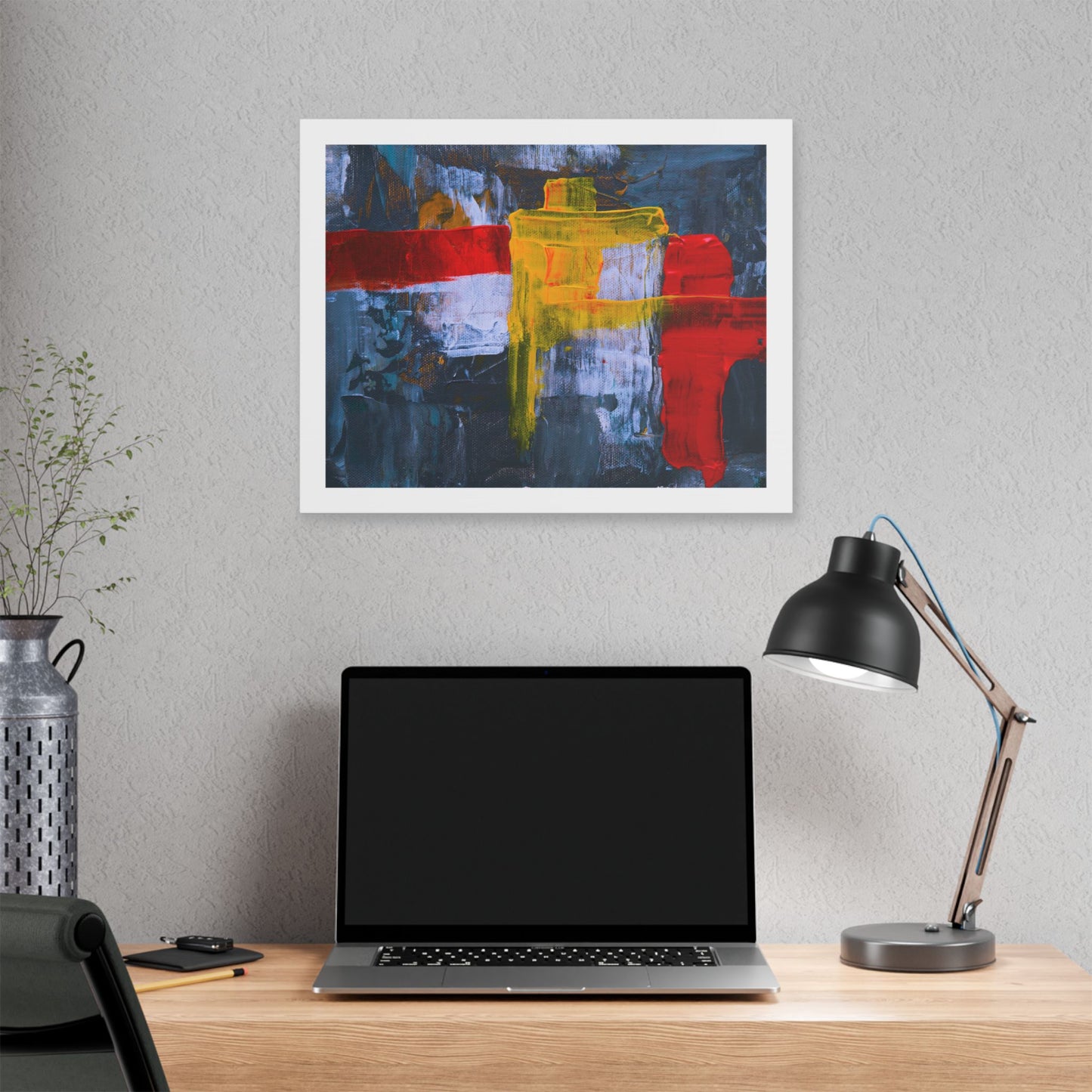 Bold Abstract Palette Knife Painting, Canvas Art Print