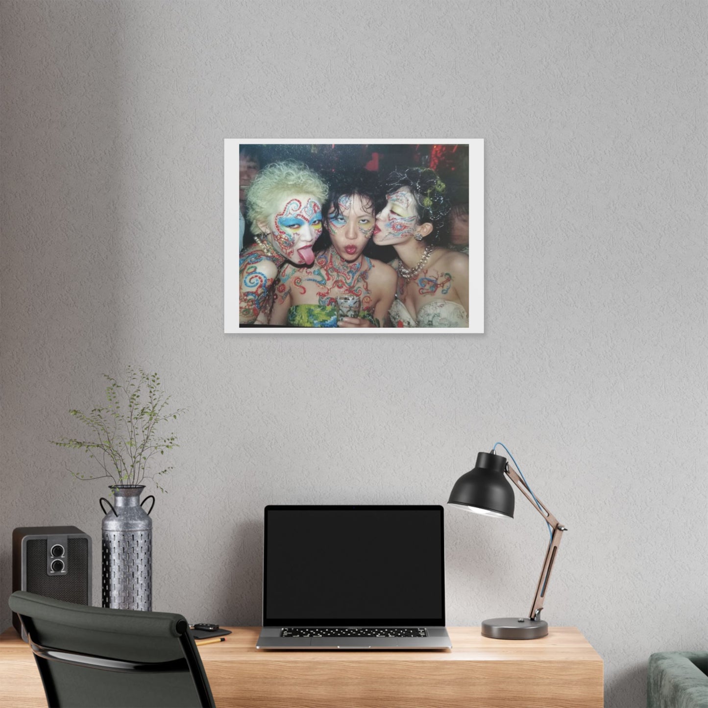 Psychedelic Japan III Abstract Art 'Designed by 'AI Canvas Art Print