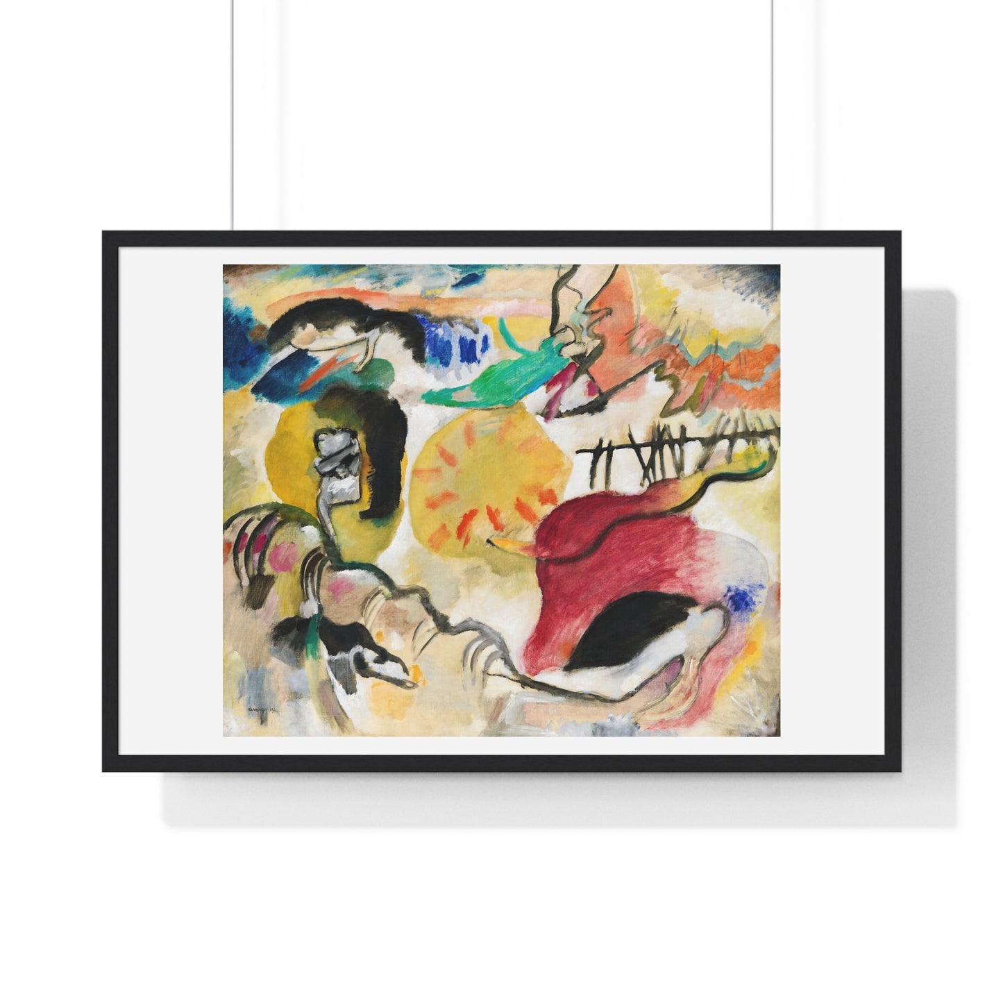 Improvisation 27 (Garden of Love II) by Wassily Kandinsky (1912) , from the Original, Framed Print