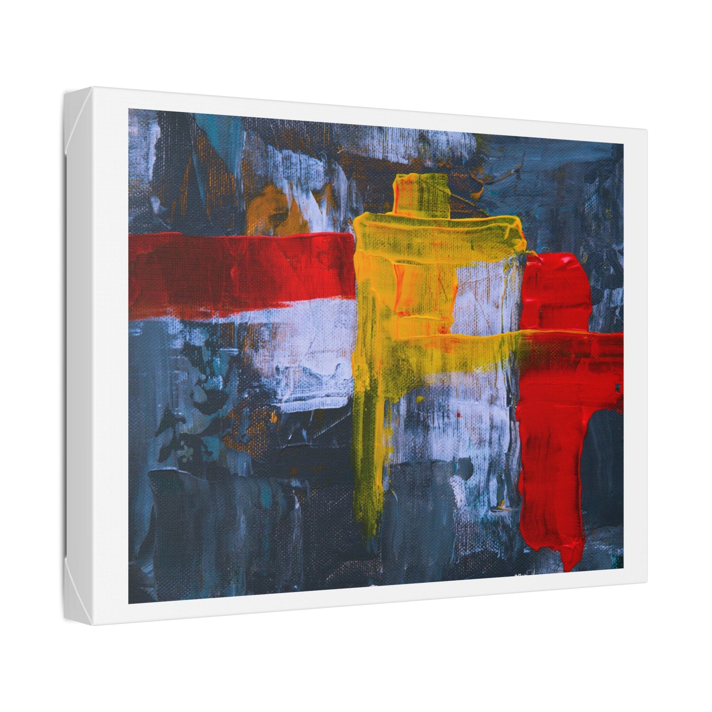 Bold Abstract Palette Knife Painting, Canvas Art Print