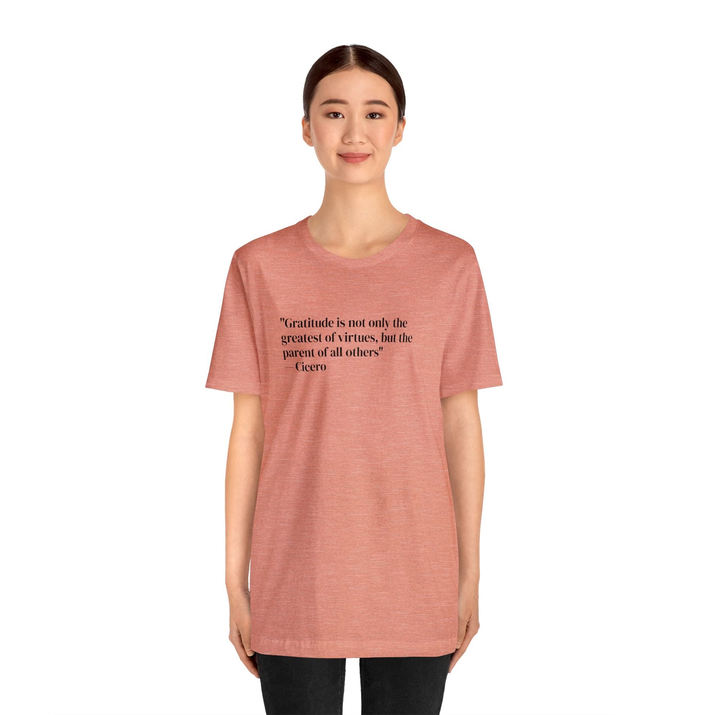 Gratitude Is The Greatest Of All Virtues, Soft Jersey T-Shirt