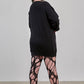 Banned Apparel Gothic Jumper Dress, Black Oversized Knit