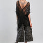 Banned Apparel Gothic Mesh Top, Black Sheer Layering