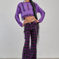Banned Apparel Scarlett Vixen Trousers in Purple and Black