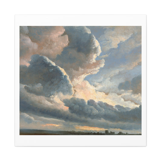 Study of Clouds with a Sunset near Rome (1786-1801) by Simon Alexandre Clément Denis, from the Original, Print on Canvas
