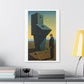 Man at the Watchtower II, Surrealist Art Style 'Designed by AI' Canvas Art Print