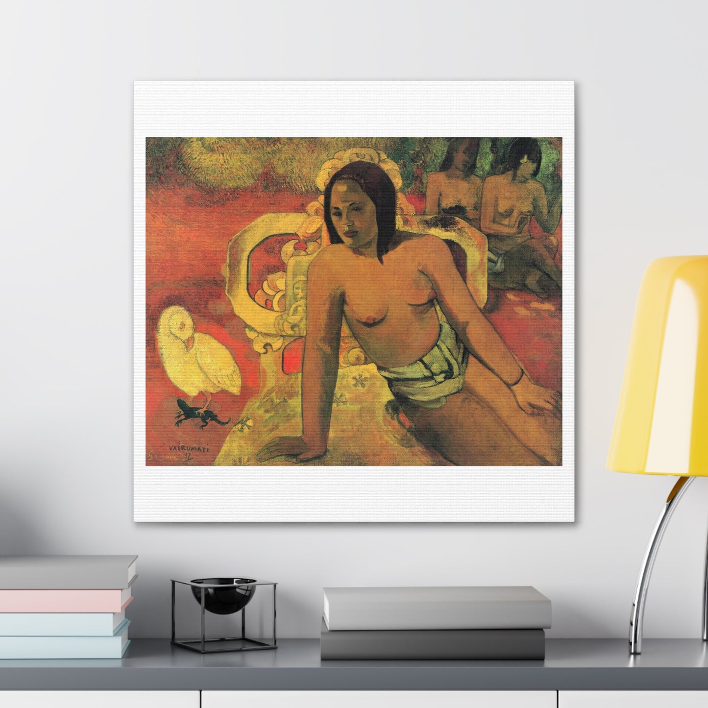 Vairumati (1892) by Paul Gauguin, Art Print from the Original on Satin Canvas