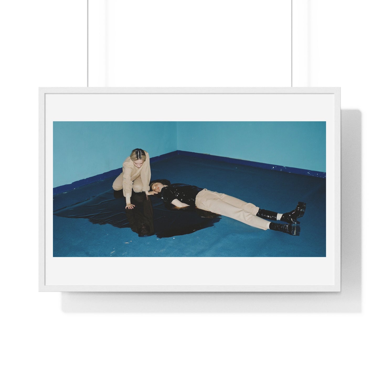 Macabre Death and Existential Exploration 'Designed by AI' Framed Art Print