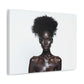 Black is Beautiful Fashion Portrait, Art Print 'Designed by AI', on Satin Canvas