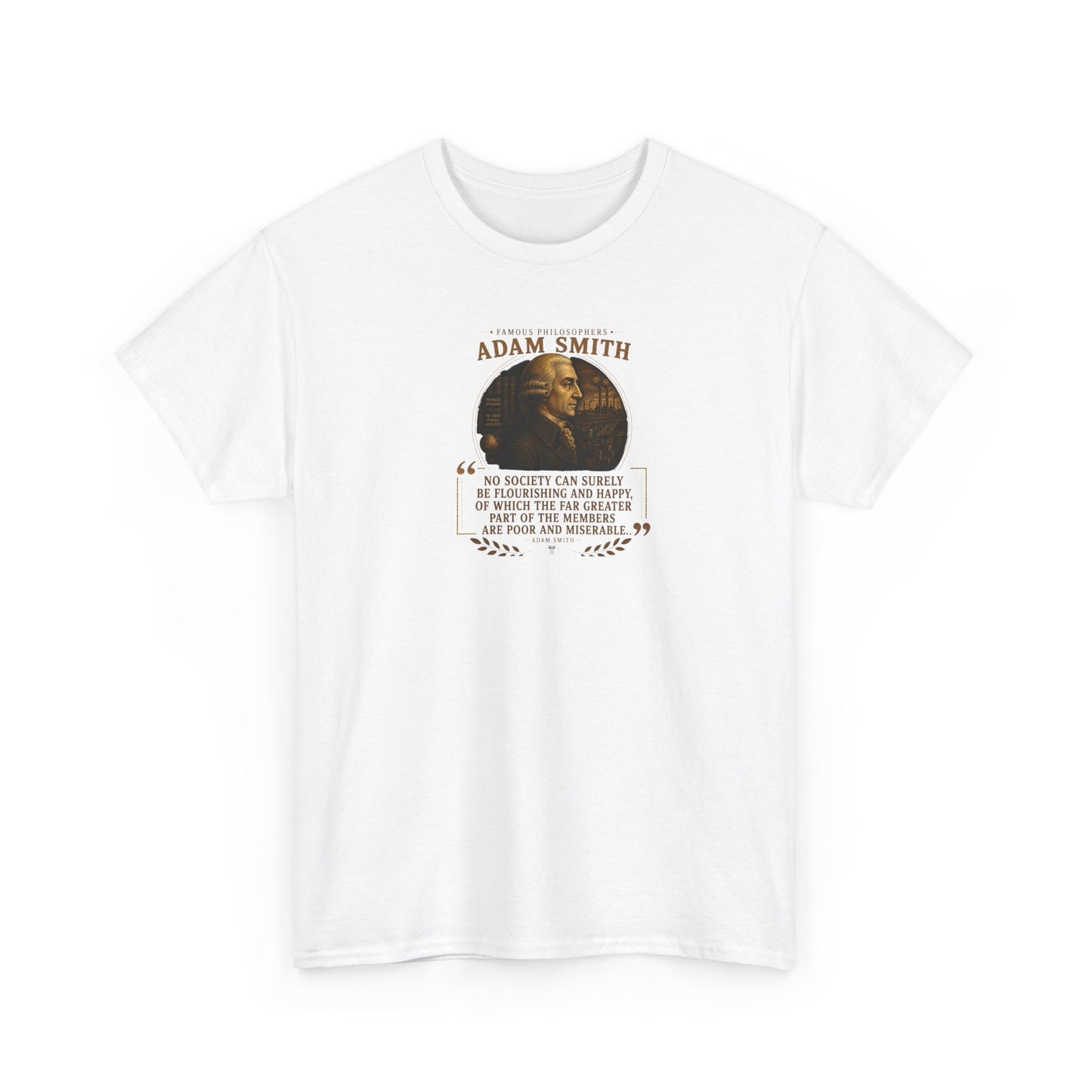 Adam Smith on Goals for Government and Society, Philosophy Tribute T-Shirt