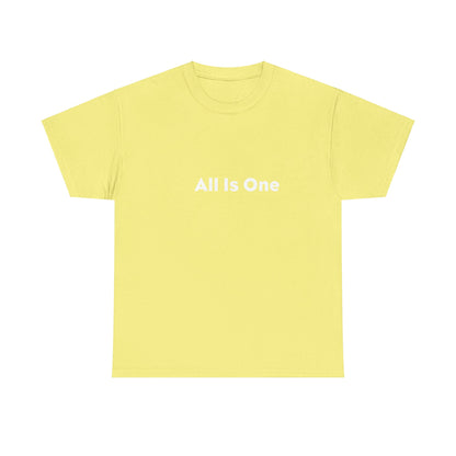 All Is One One 哲学的なコットン T シャツ。ヨガ。マインドボディアウェアネスTシャツ