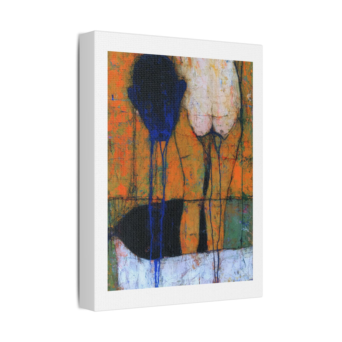Blue, Neo-Surrealism, Art Print on Satin Canvas, Stretched