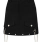 Banned Apparel Gothic Cargo Skirt Black Zip-Off Punk-Style
