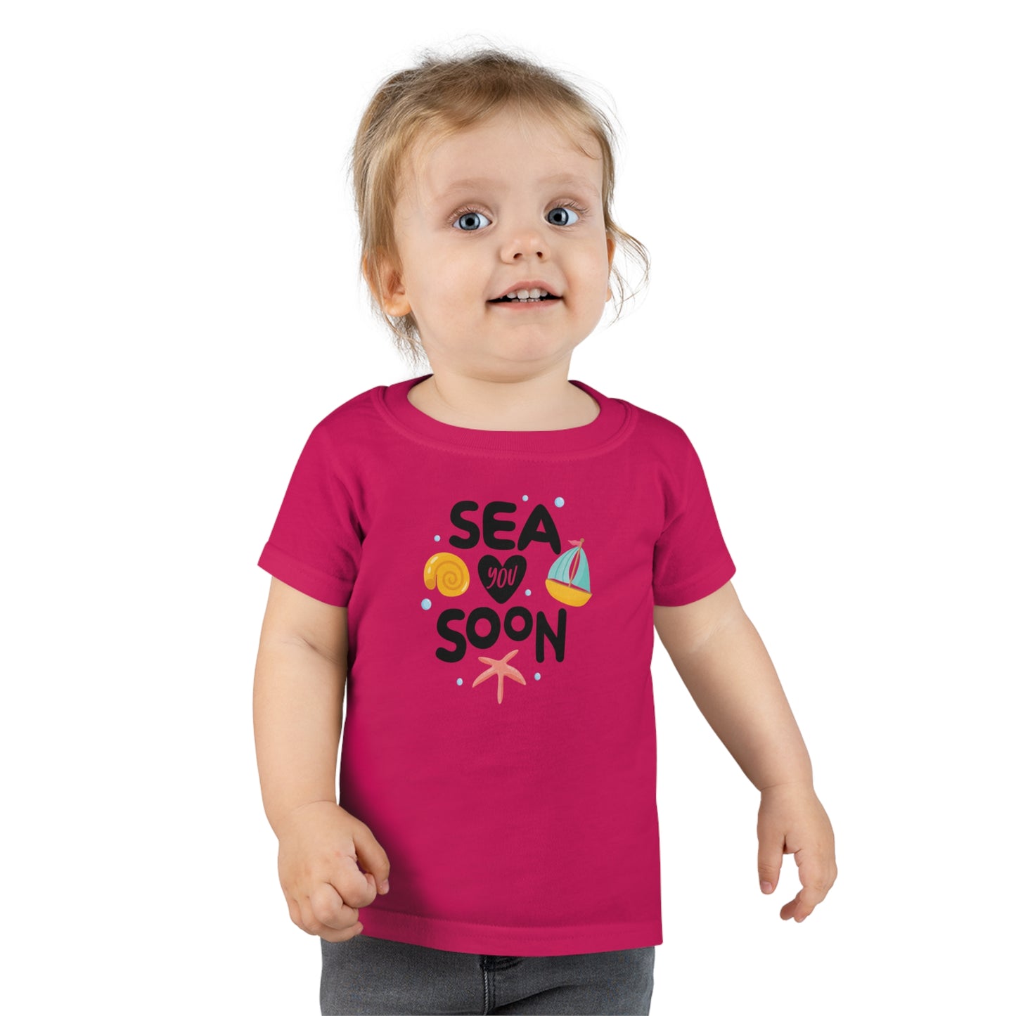 Sea You Soon Seashells Design Toddler T-Shirt