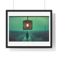 Cinematic Dystopia, Photographic Art 'Designed by AI' Framed Print