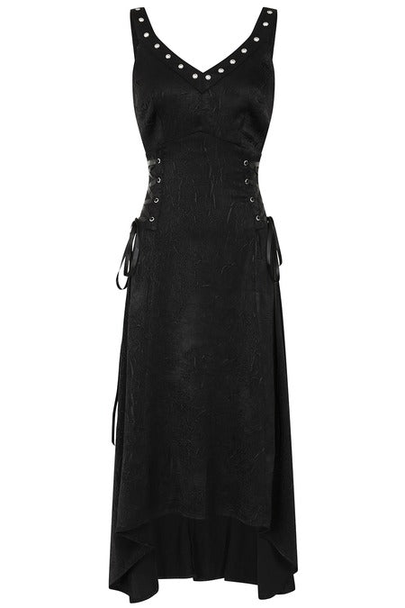 Banned Apparel Gothic High-Low Asymmetric Dress in Black