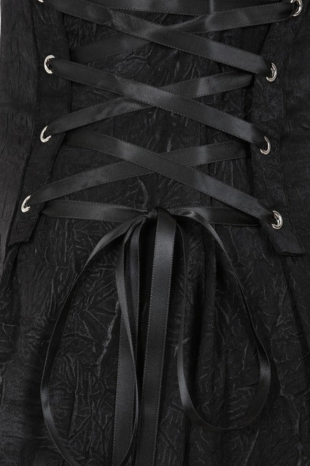 Banned Apparel Gothic High-Low Asymmetric Dress in Black