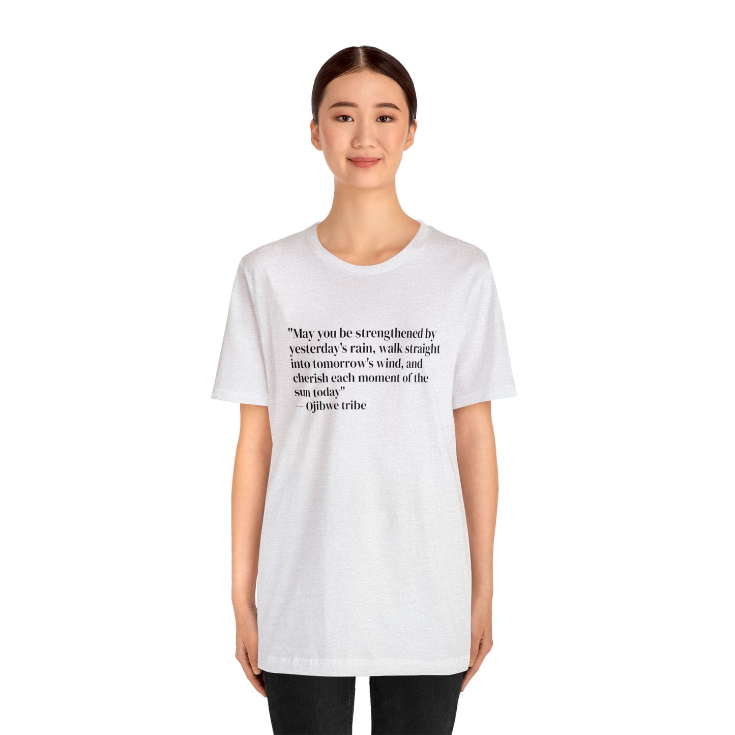 'Gratitude' Ojibwe Tribe Quote, Soft Jersey T-Shirt