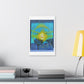 A Smile in the Solar Halo, Acrylic on Canvas 'Designed by AI' Satin Canvas Print