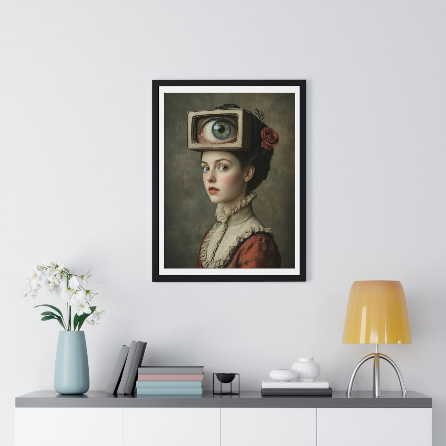 Mind's Eye, Abstract Portrait of a Regency Woman, Framed Art Print