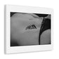 Rose Tattoo on Belly Black & White Photographic Art Print on Satin Canvas