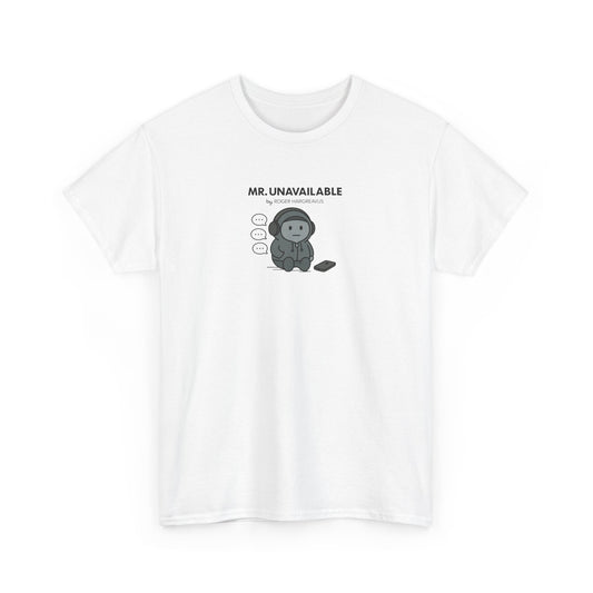 Mr Unavailable, Funny Mr Men Cartoon Art T-Shirt