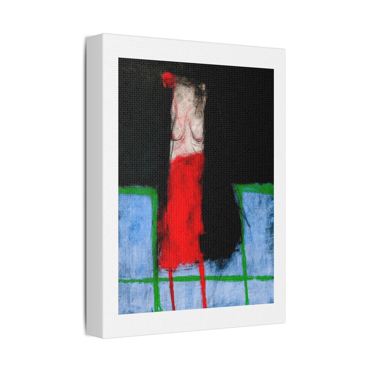 Grandmother, Neo-Surrealism, Art Print on Satin Canvas, Stretched