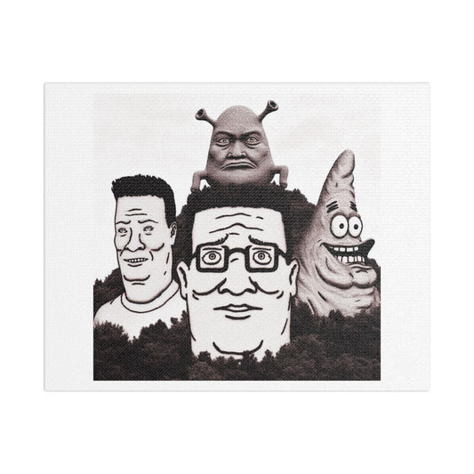 Mount Rushmore National Memorial, Funny Meme Art, Print on Canvas