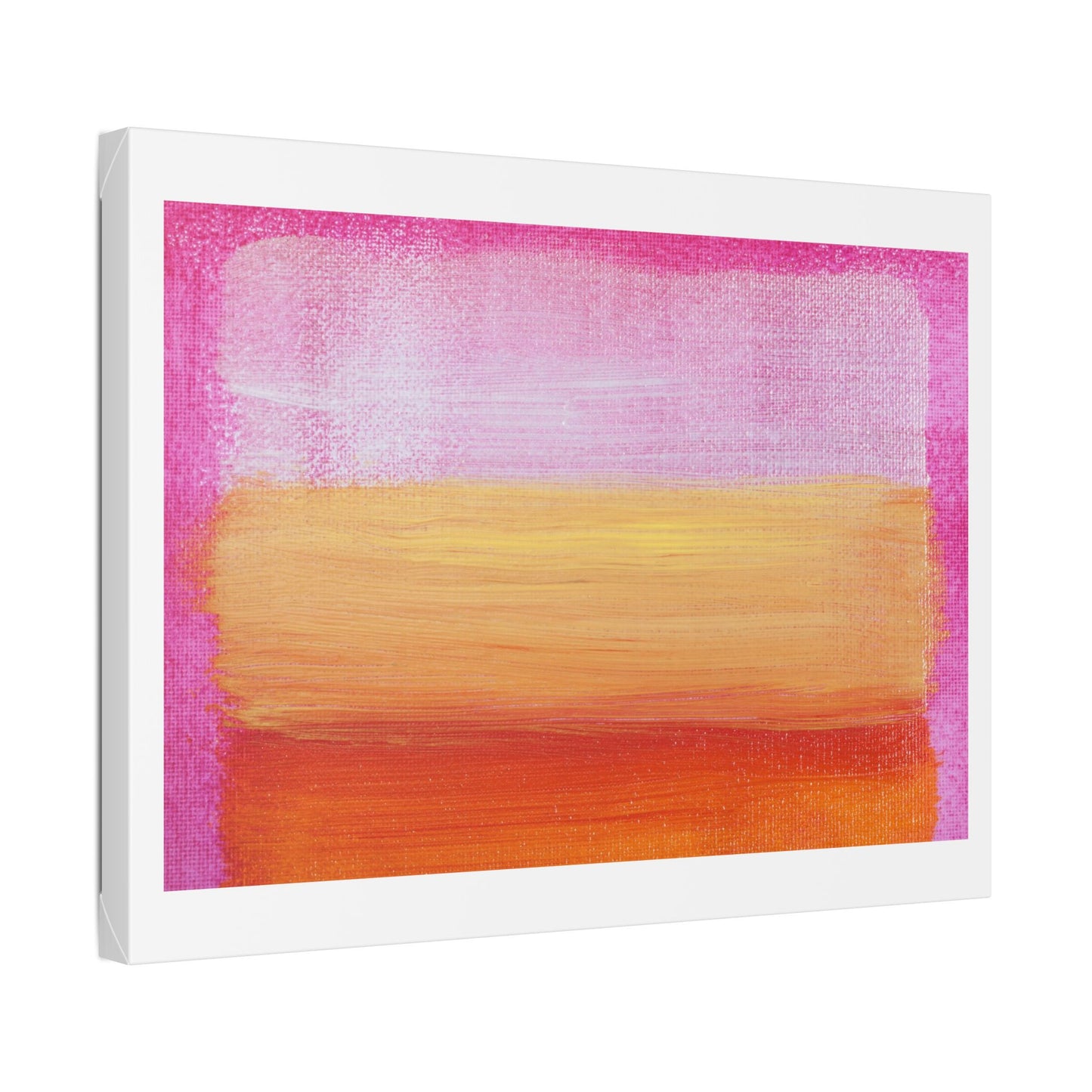 Pink Abstract Palette Knife Painting, Canvas Art Print