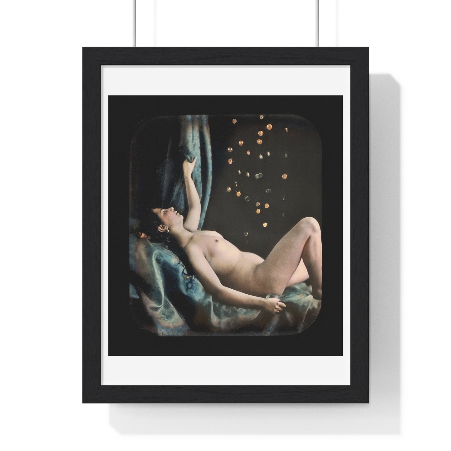 Reclining Female Nude Posed as Danae (1850s) from the Original, Framed Art Print